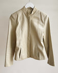 Buff Zip Up Leather Jacket