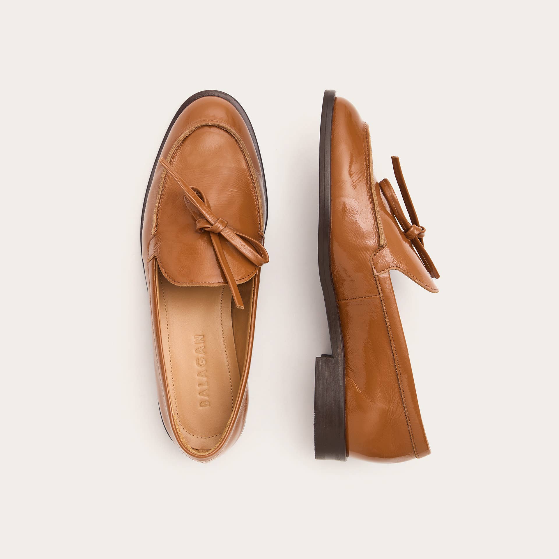 Balagan Studio | Raphael Flats in Glossy Caramel