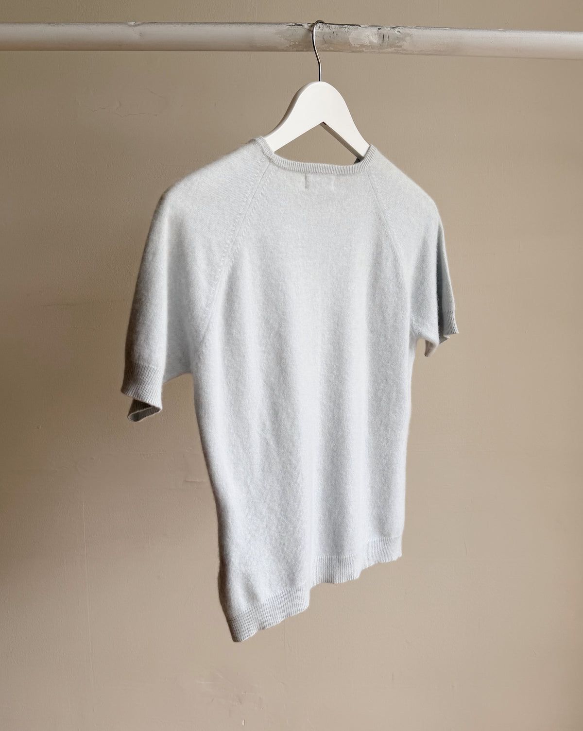 Powder Blue Cashmere Knit Tee - Hey Jude