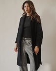 Black Knit Duster Coat