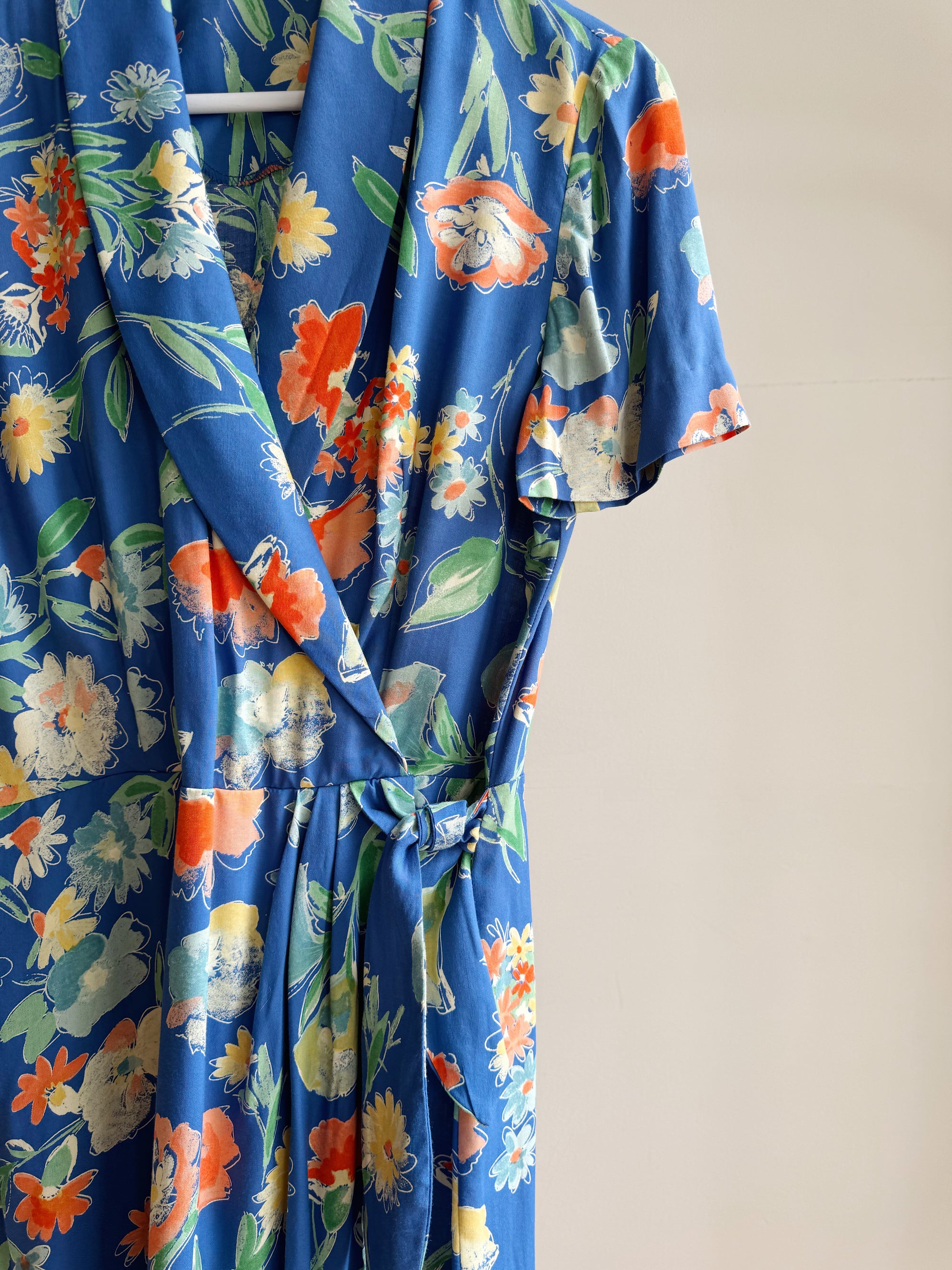 Ocean Floral Wrap Dress - Hey Jude