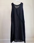 Black Linen Cloud Dress