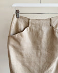 Natural Linen Mini Skirt