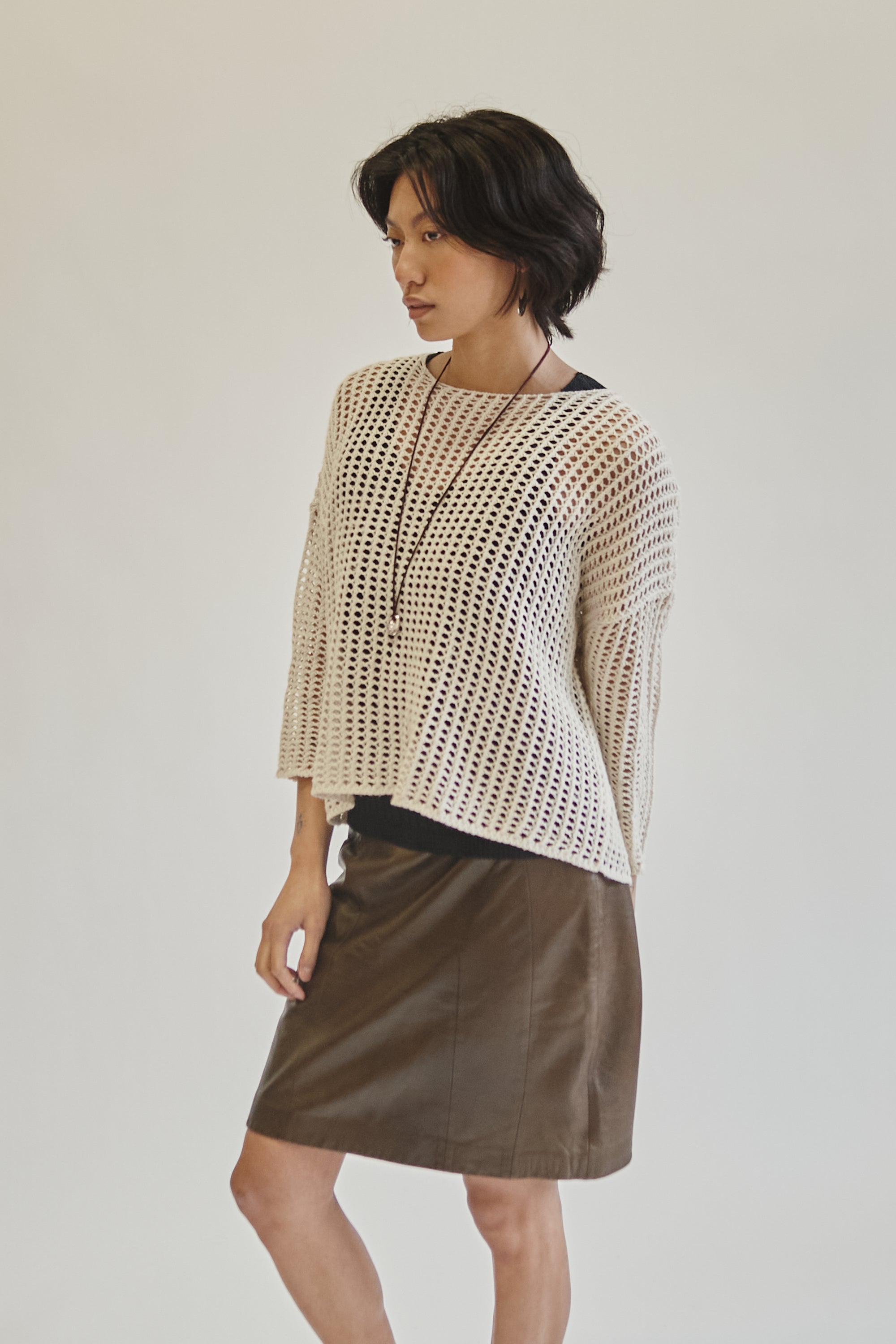 Cream Cotton Loose Knit Pullover - Hey Jude