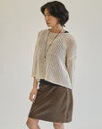Cream Cotton Loose Knit Pullover - Hey Jude