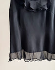 Black Silk Ruffle Tank - Hey Jude