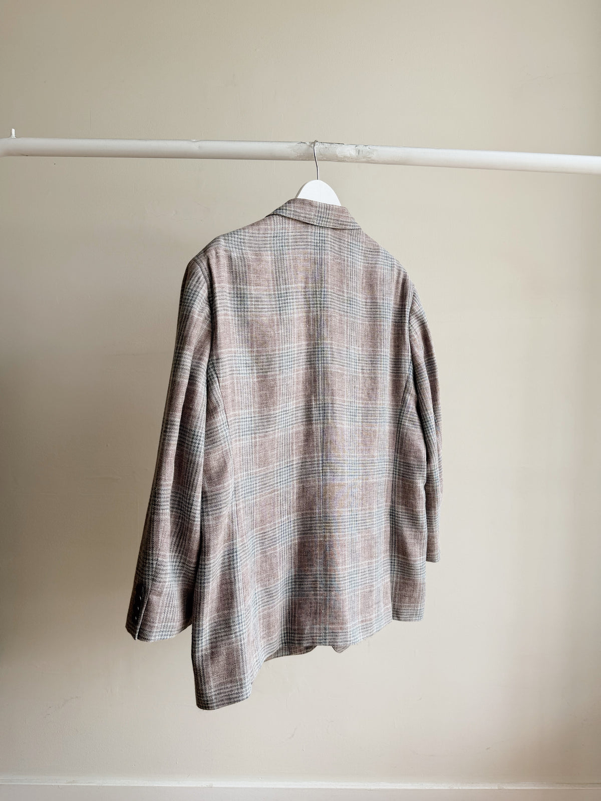 Dusty Lavender Linen + Wool Plaid Blazer - Hey Jude