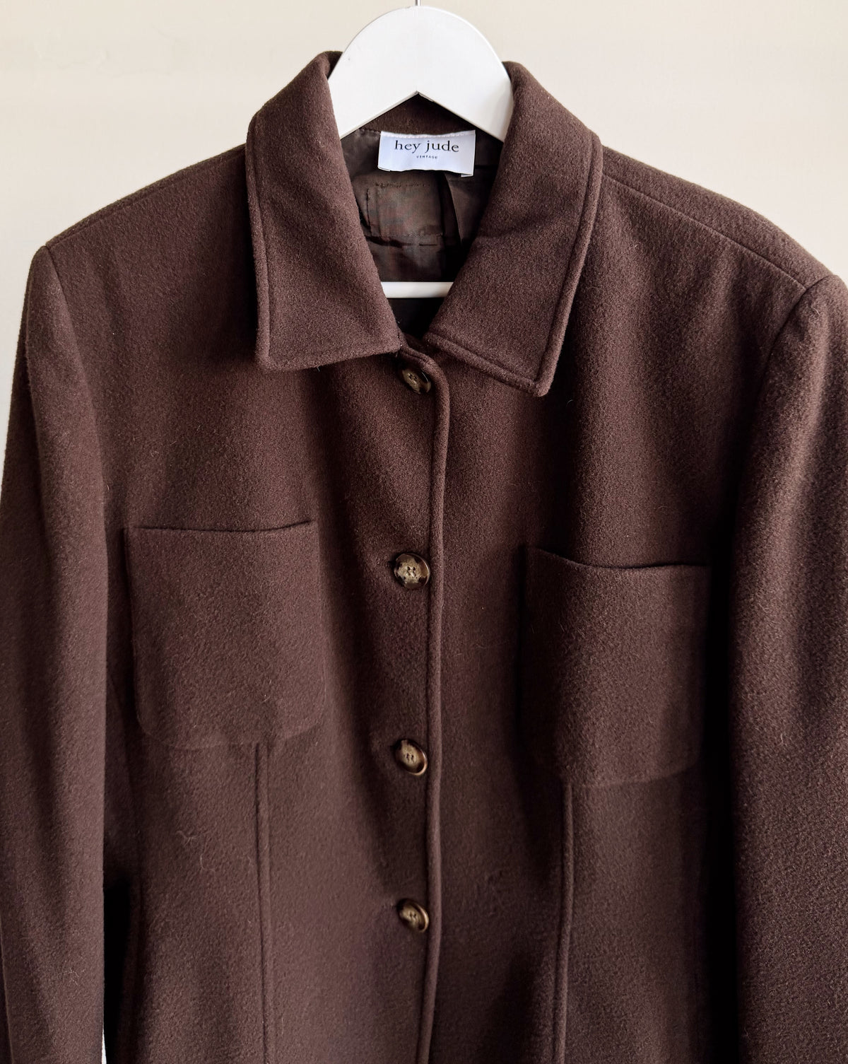 Chocolate Wool + Cashmere Jacket