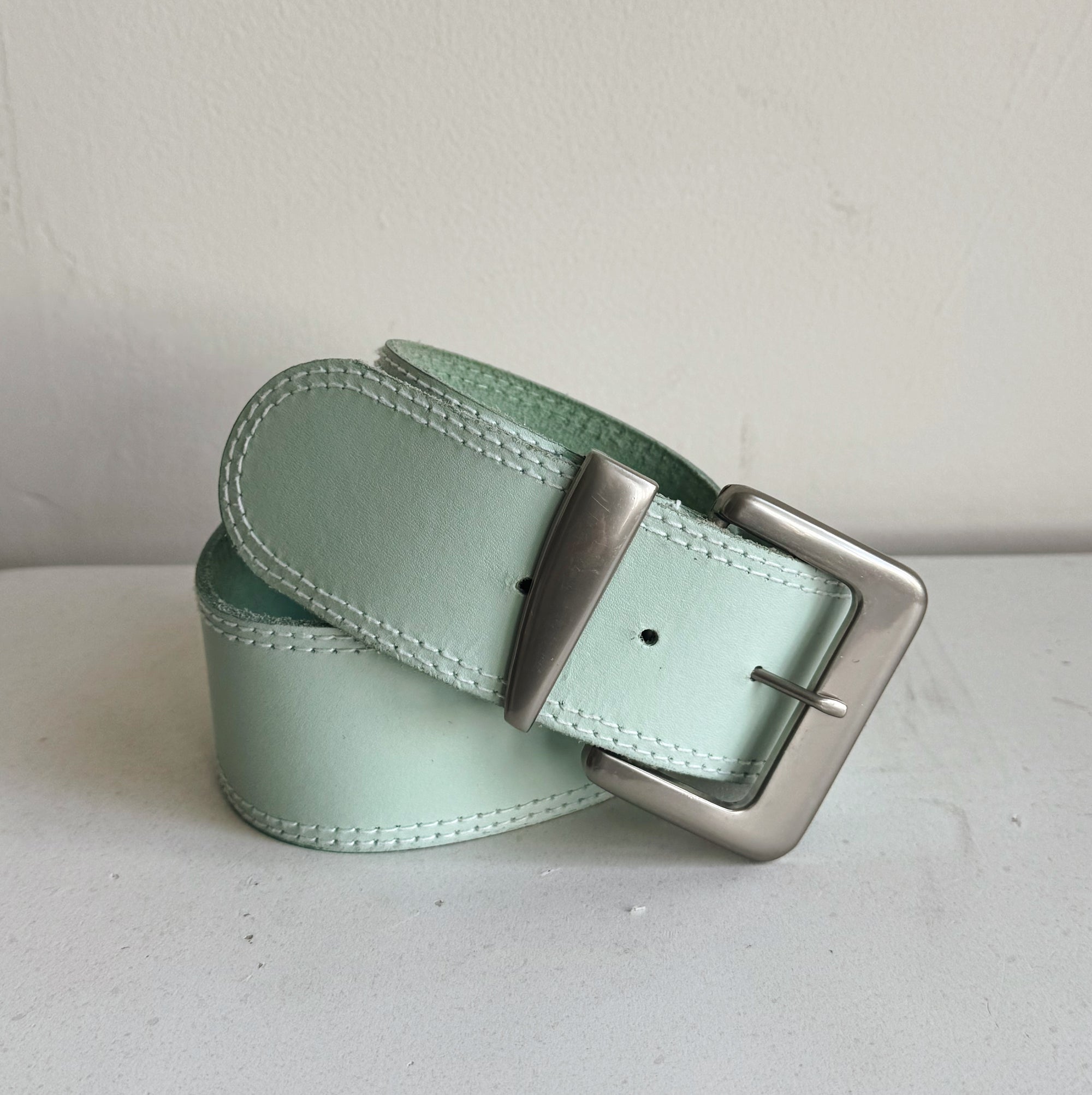 Sea Blue Leather Belt - Hey Jude