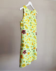 Lime Flowers + Fruit Summer Shift Dress