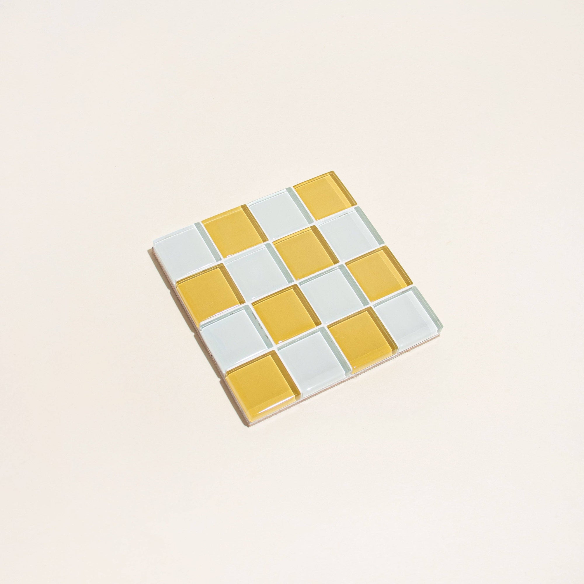 Subtle Art Studios | Glass Tile Coaster in Honey Milk Chocolate - Hey Jude