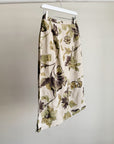 Botanical Linen Midi Skirt