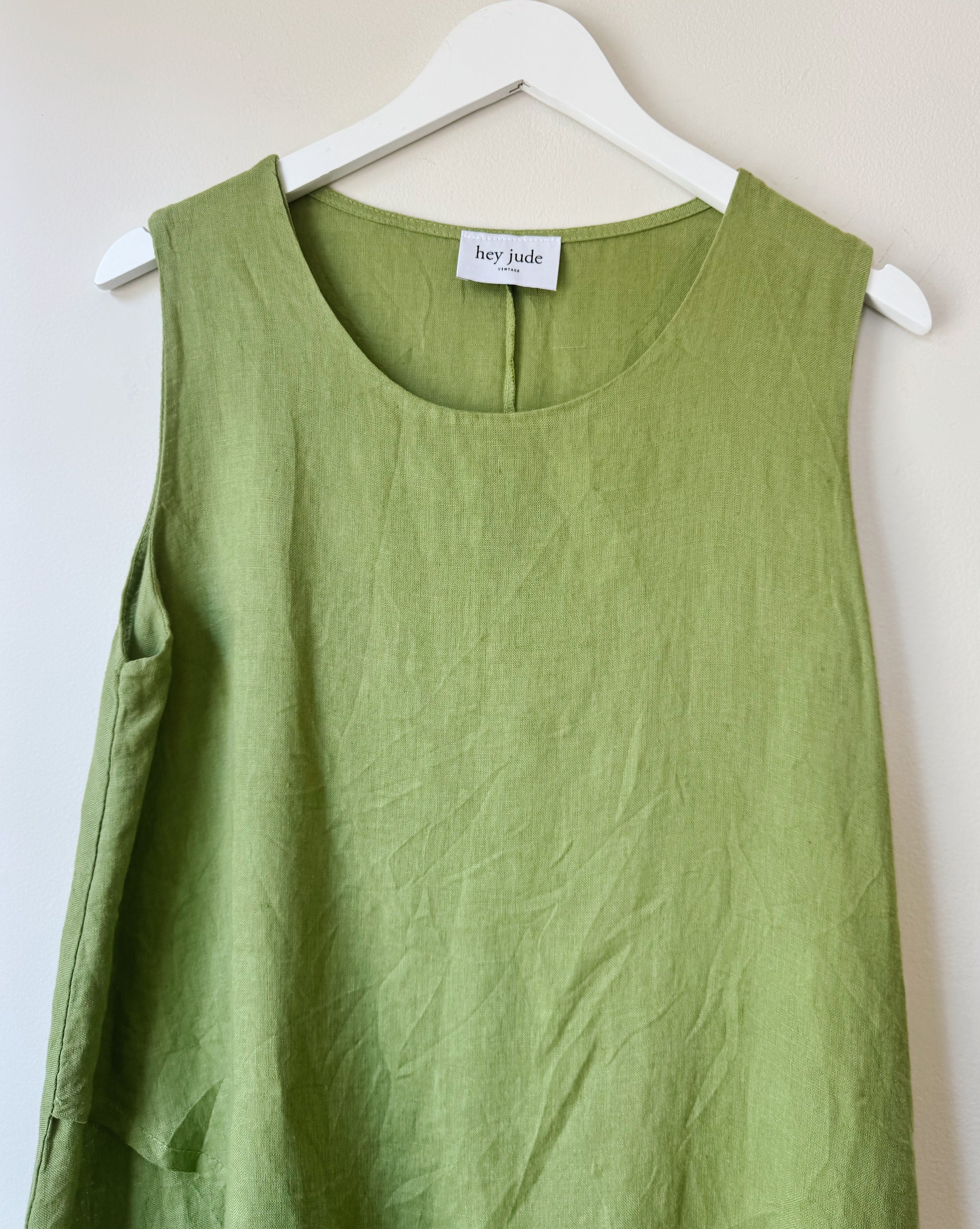 Olive Linen Kerchief Hem Tunic - Hey Jude