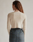 Oatmeal Cashmere Rosebud Cardigan