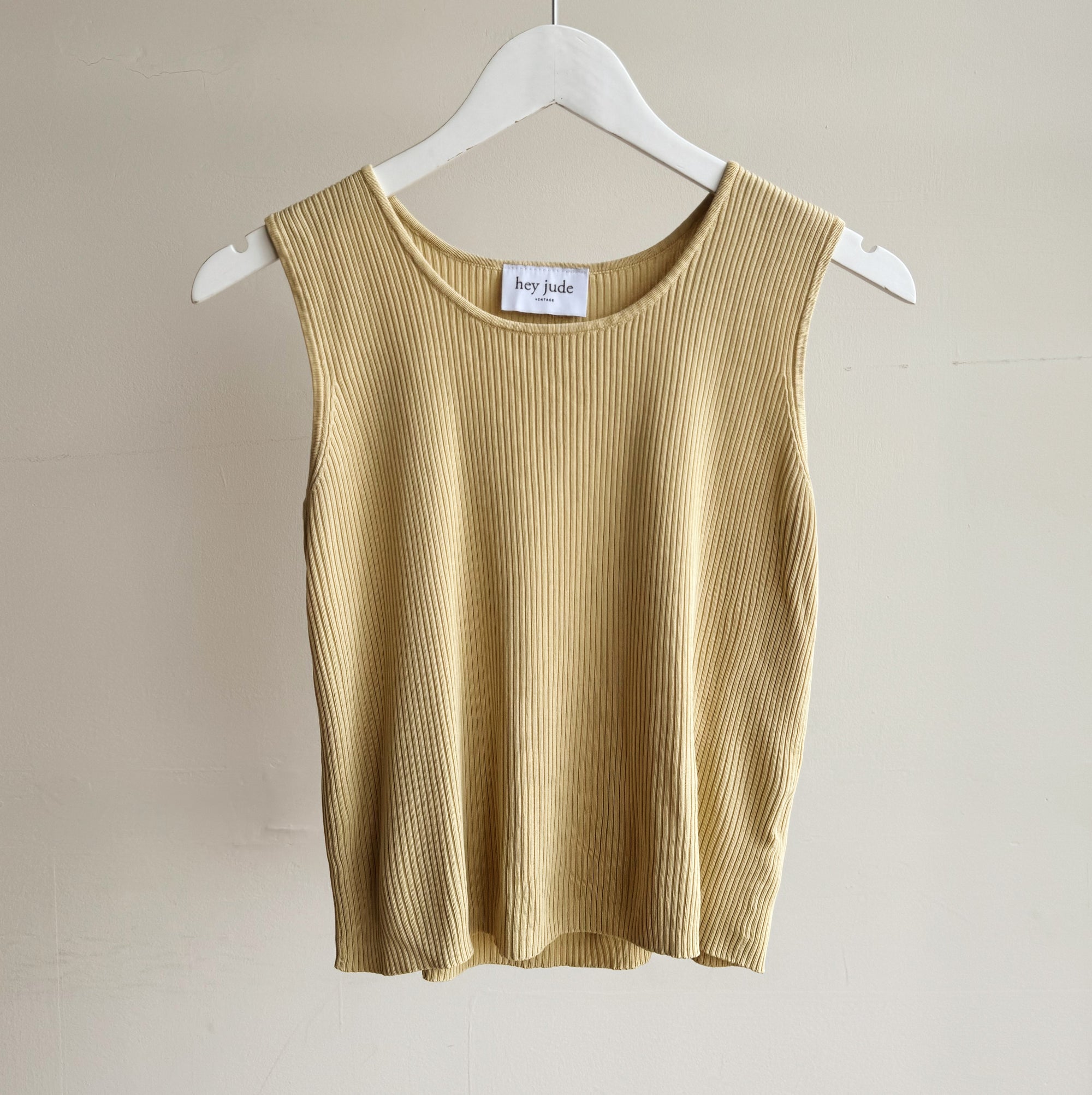 Dijon Silk Ribbed Sleeveless Top - Hey Jude