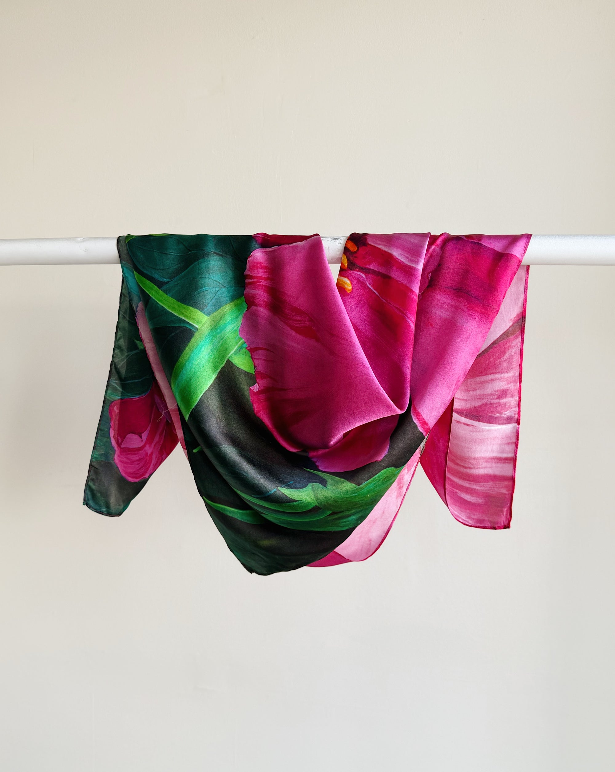 Peony Silk Bloom Scarf