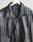 Black Leather Bomber Jacket