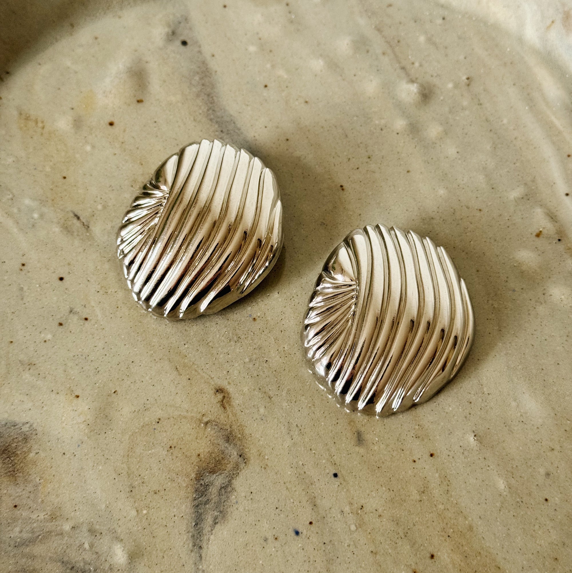 Saint Laurent Shell Statement Studs - Hey Jude