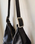 Chocolate Utility Leather Crossbody Bag