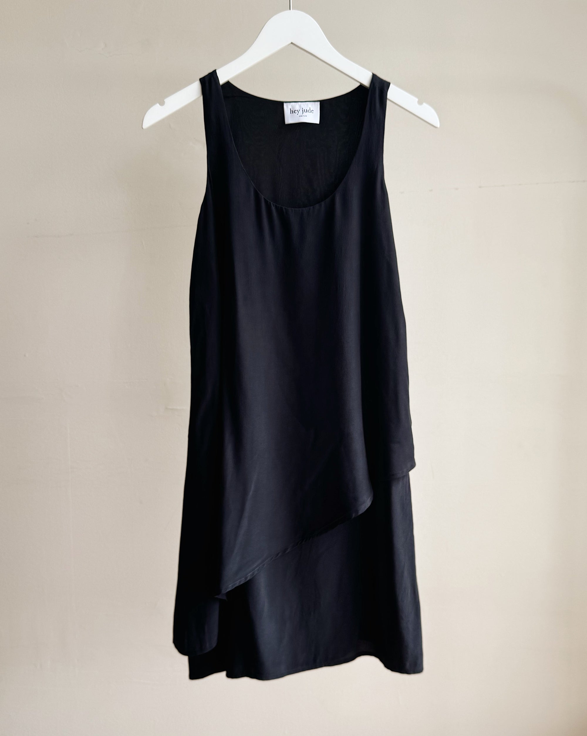 Obsidian Silk Layered Dress
