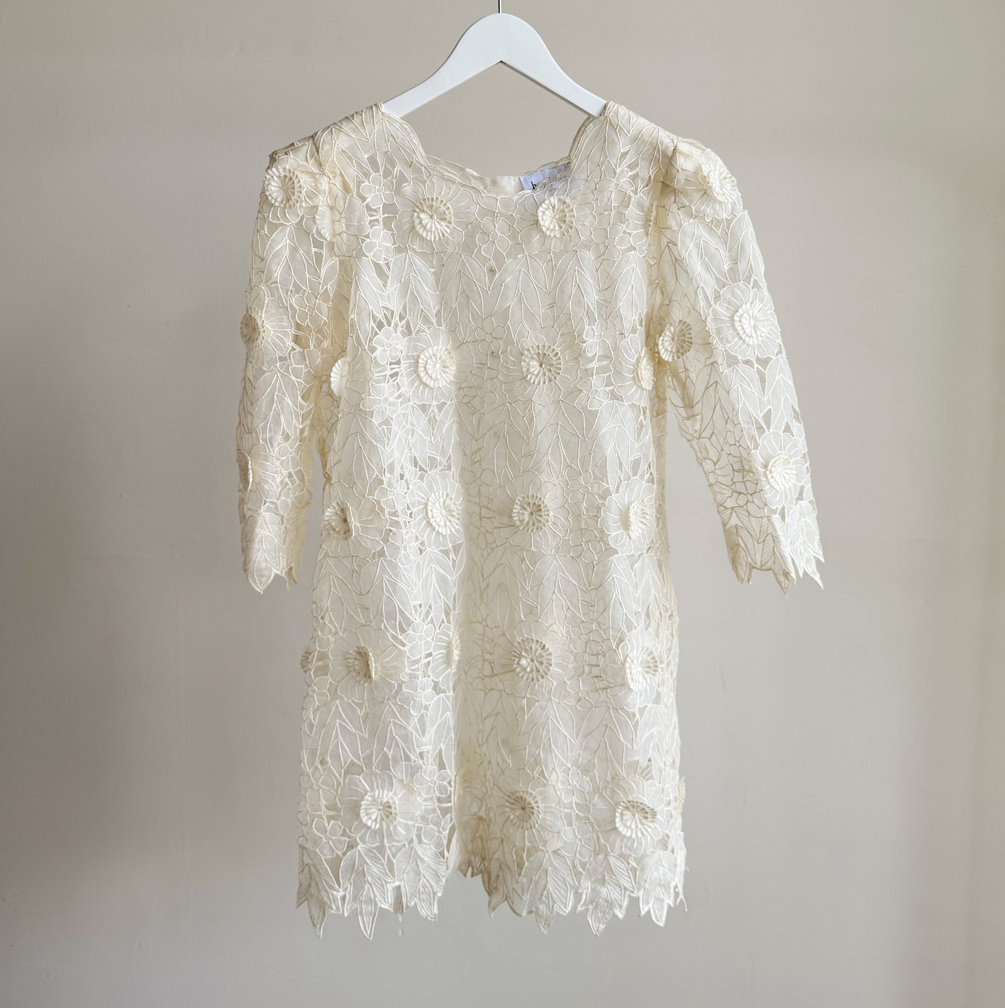 Ivory Embroidered Lace Tunic