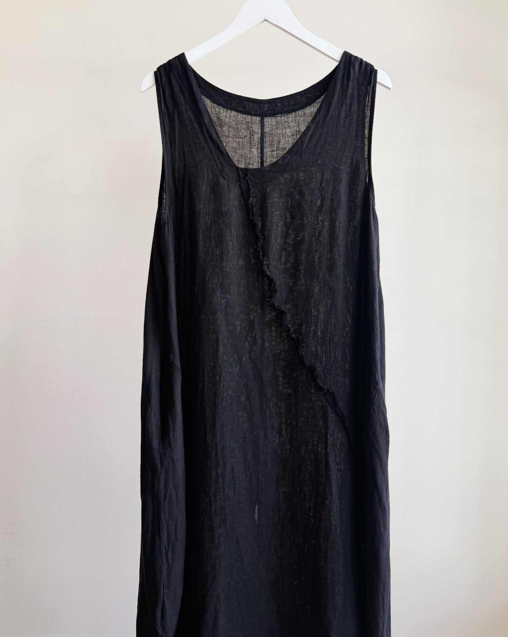 Black Linen Cloud Dress