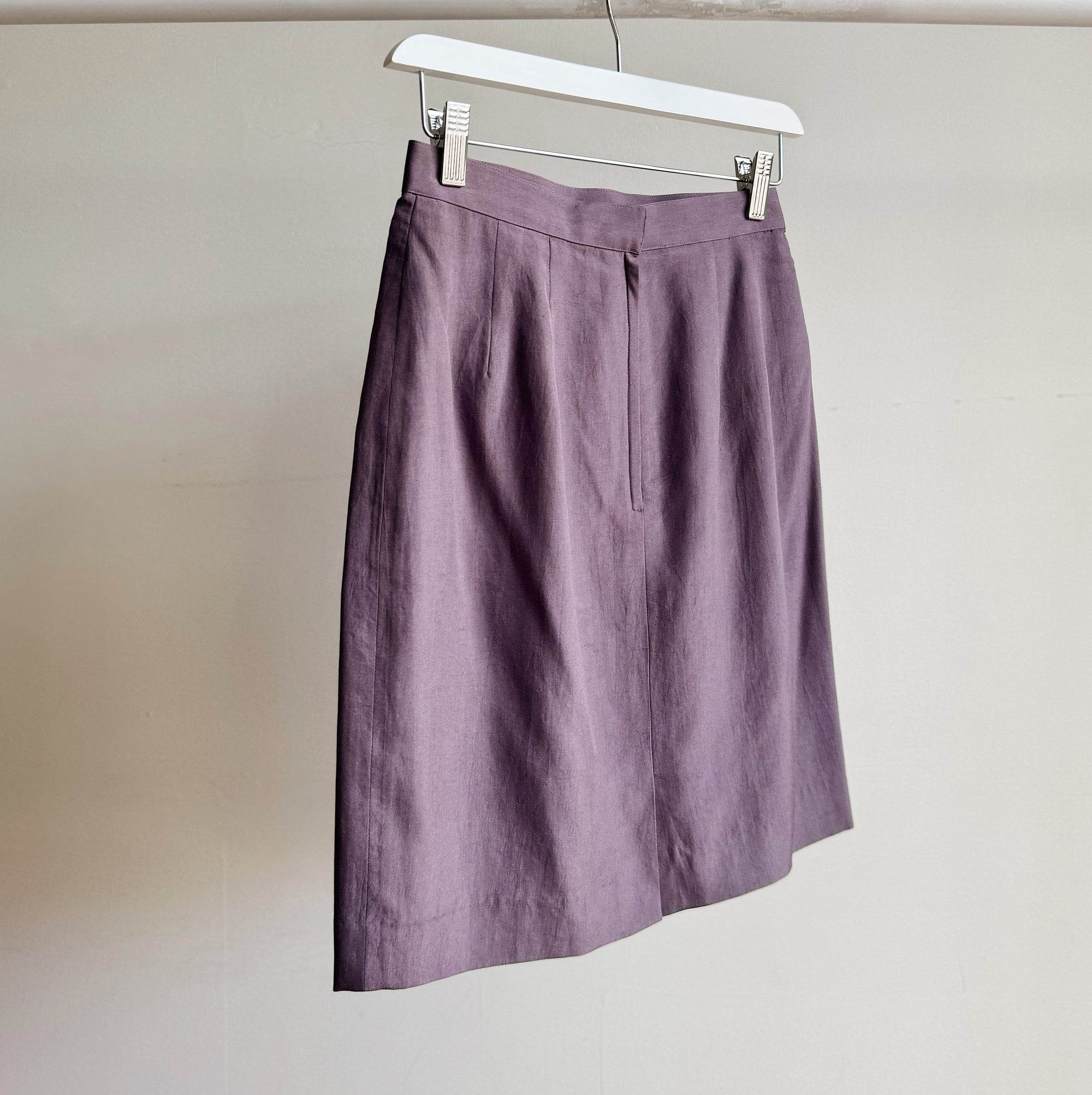Plum Silk Pencil Skirt - Hey Jude