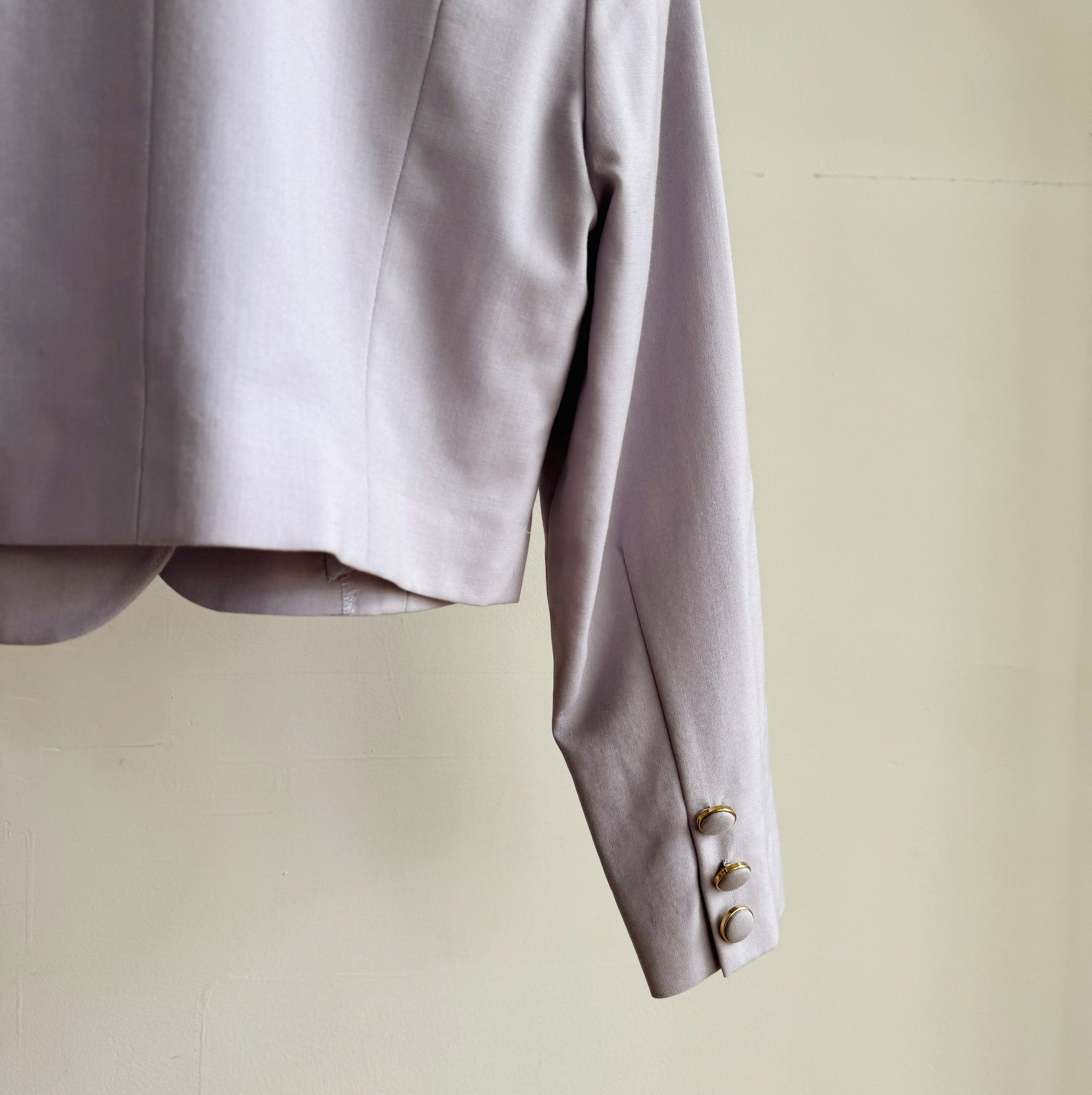 Lilac Single Button Cropped Jacket - Hey Jude