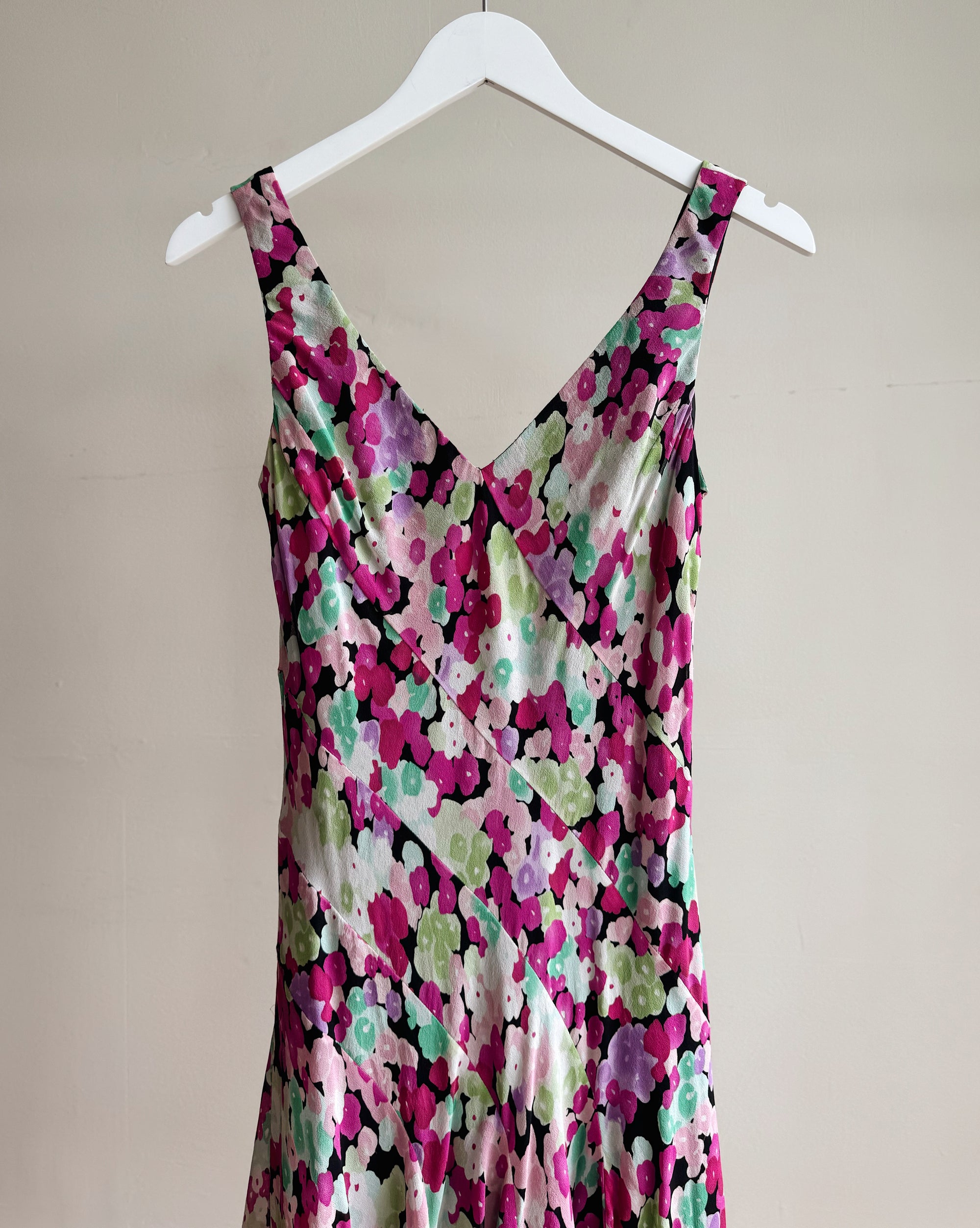 Multicolour Blossom Silk Dress