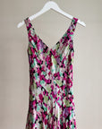 Multicolour Blossom Silk Dress