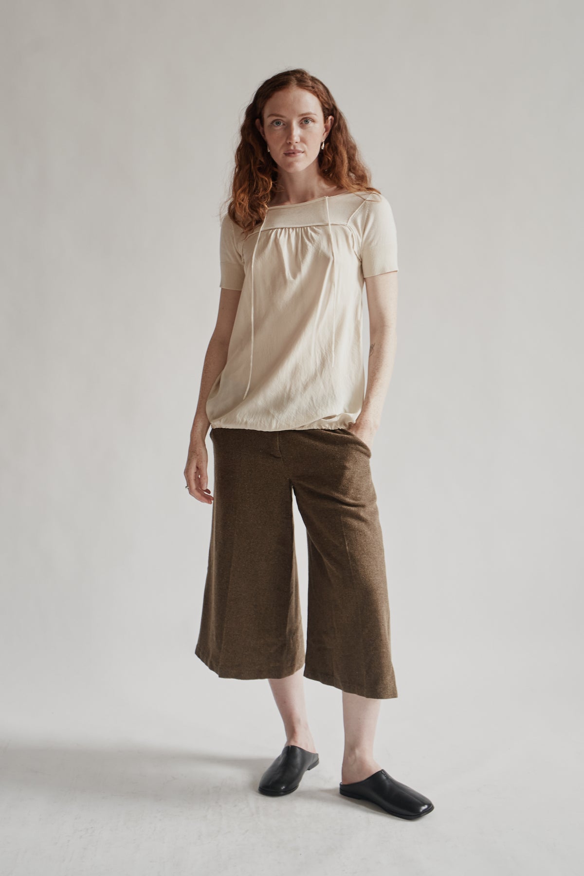 Eggshell Silk Deconstructed Top - Hey Jude