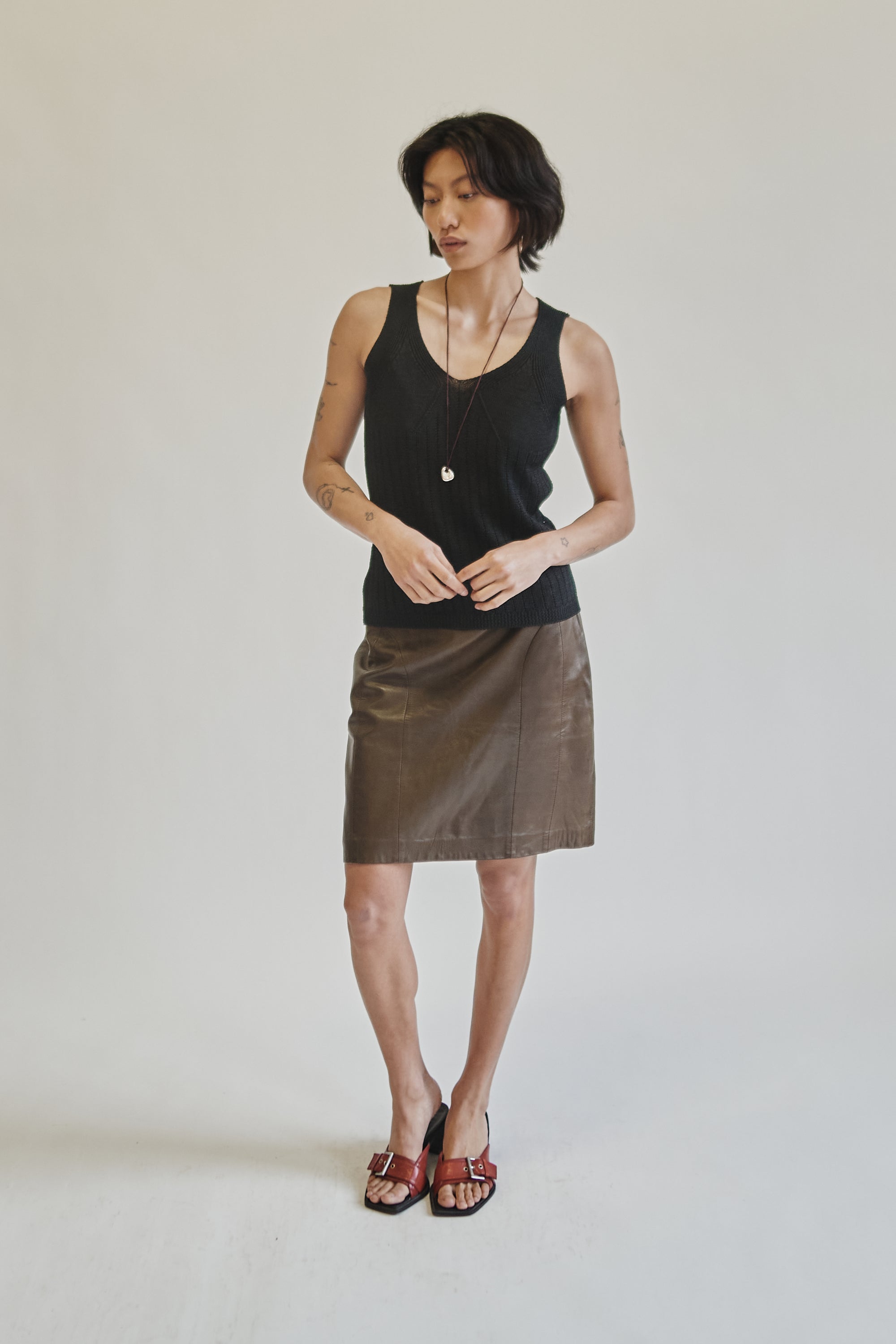 Onyx Open Knit Tank - Hey Jude