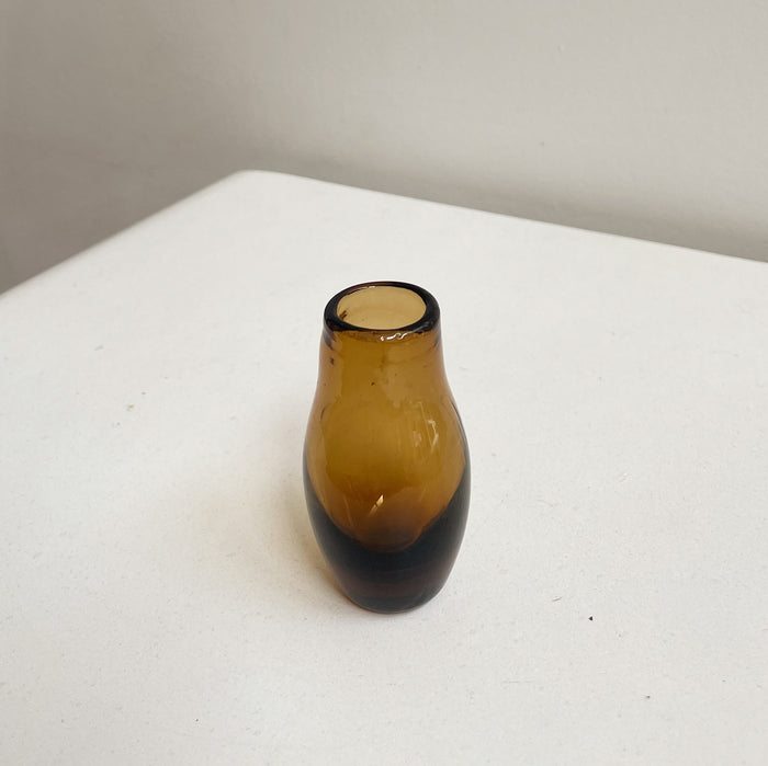 Amber Blown Mini Vase