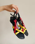 Primary Colour Strappy Sandal | Size 8.5