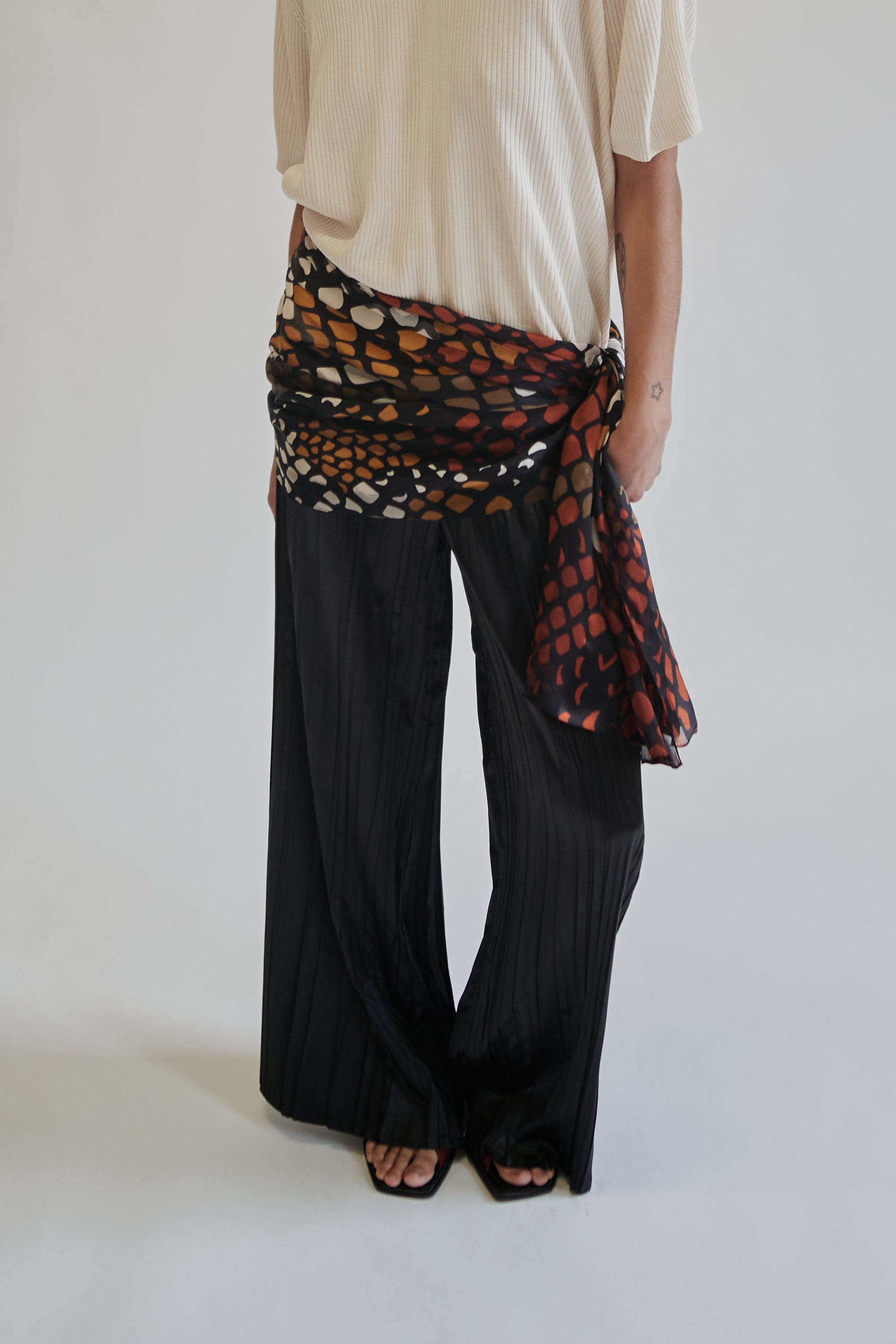 Abstract Vintage YSL Silk Scarf