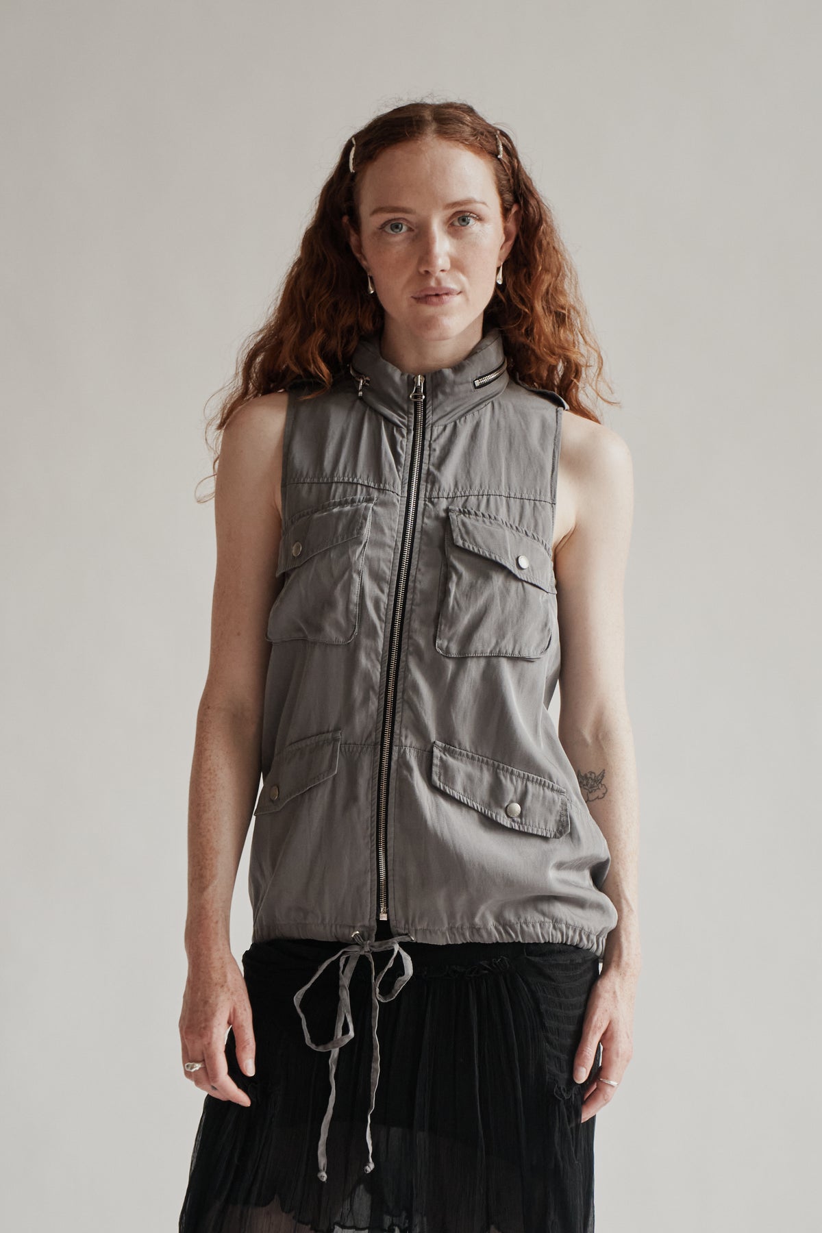 Rag &amp; Bone Silk Utility Vest
