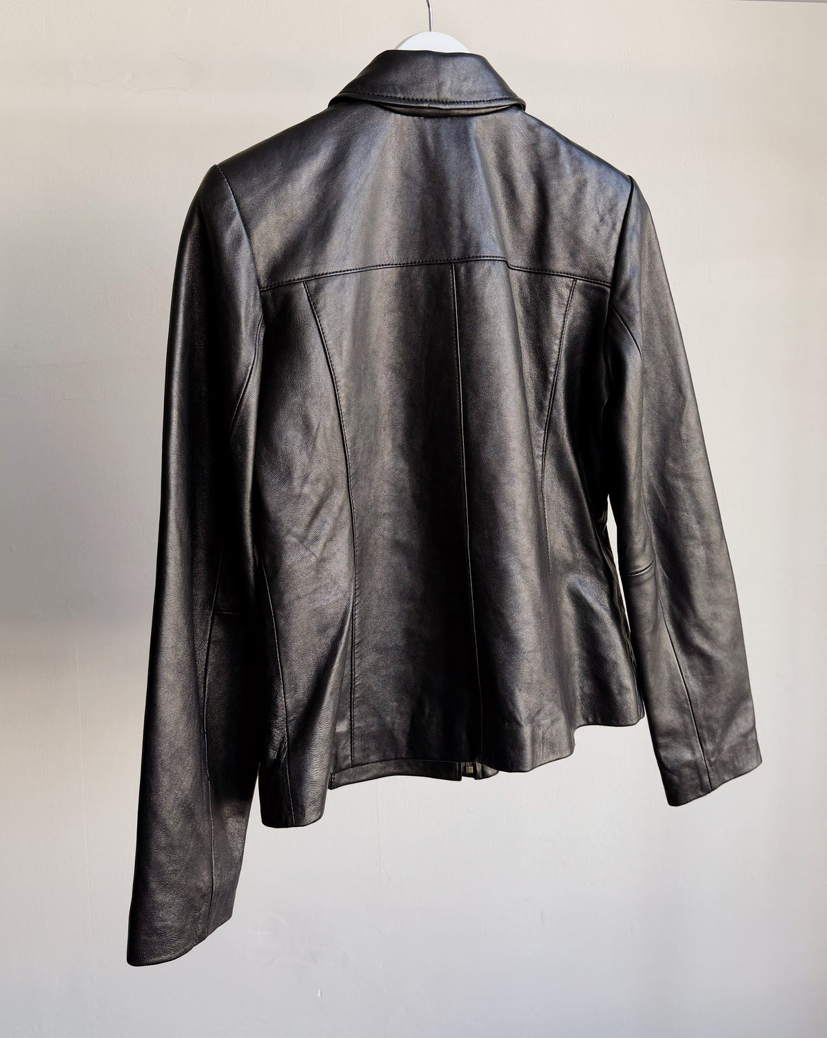 Onyx Zip Up Leather Jacket