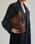 Auburn Woven Leather Shoulder Bag - Hey Jude