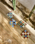 Little M | Glass Tile Coaster Set in Earth