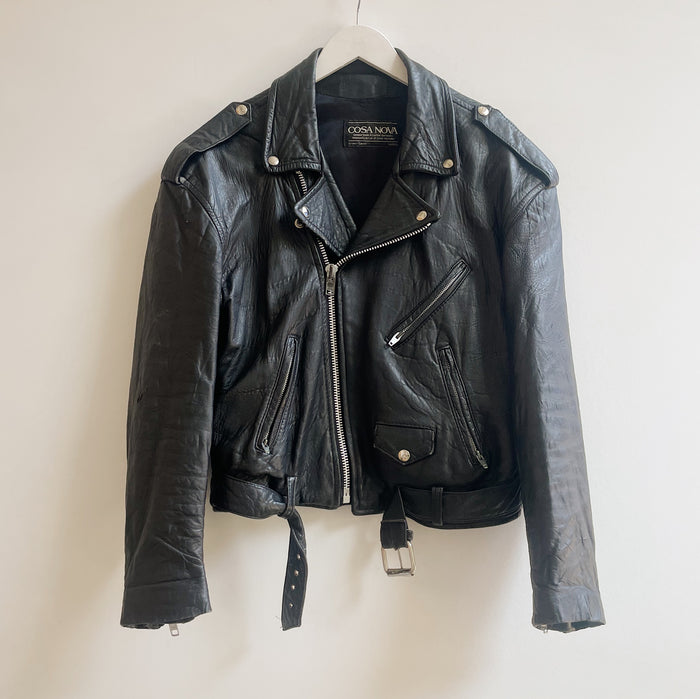 Onyx Leather Moto Jacket