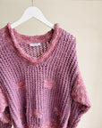 Mulberry Abstract Knit Sweater - Hey Jude