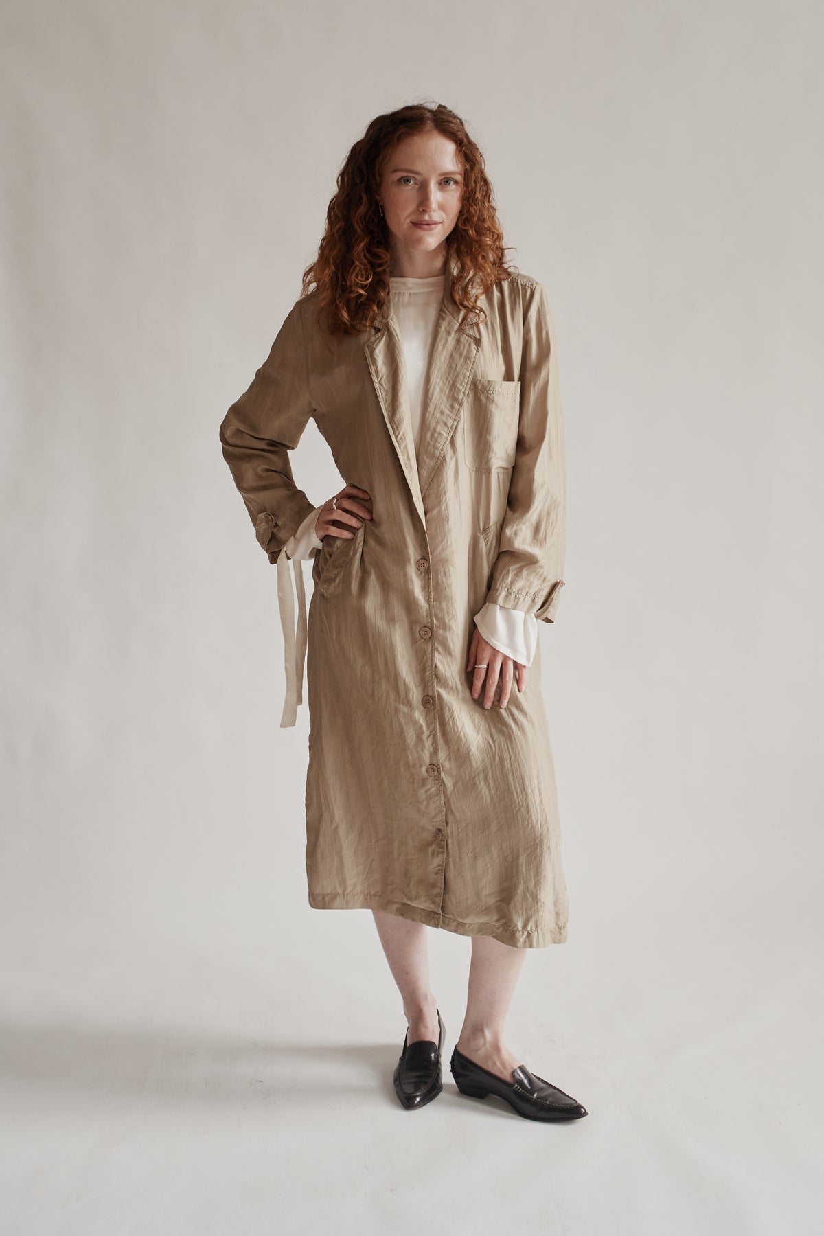 Sand Silk Lightweight Trench Coat