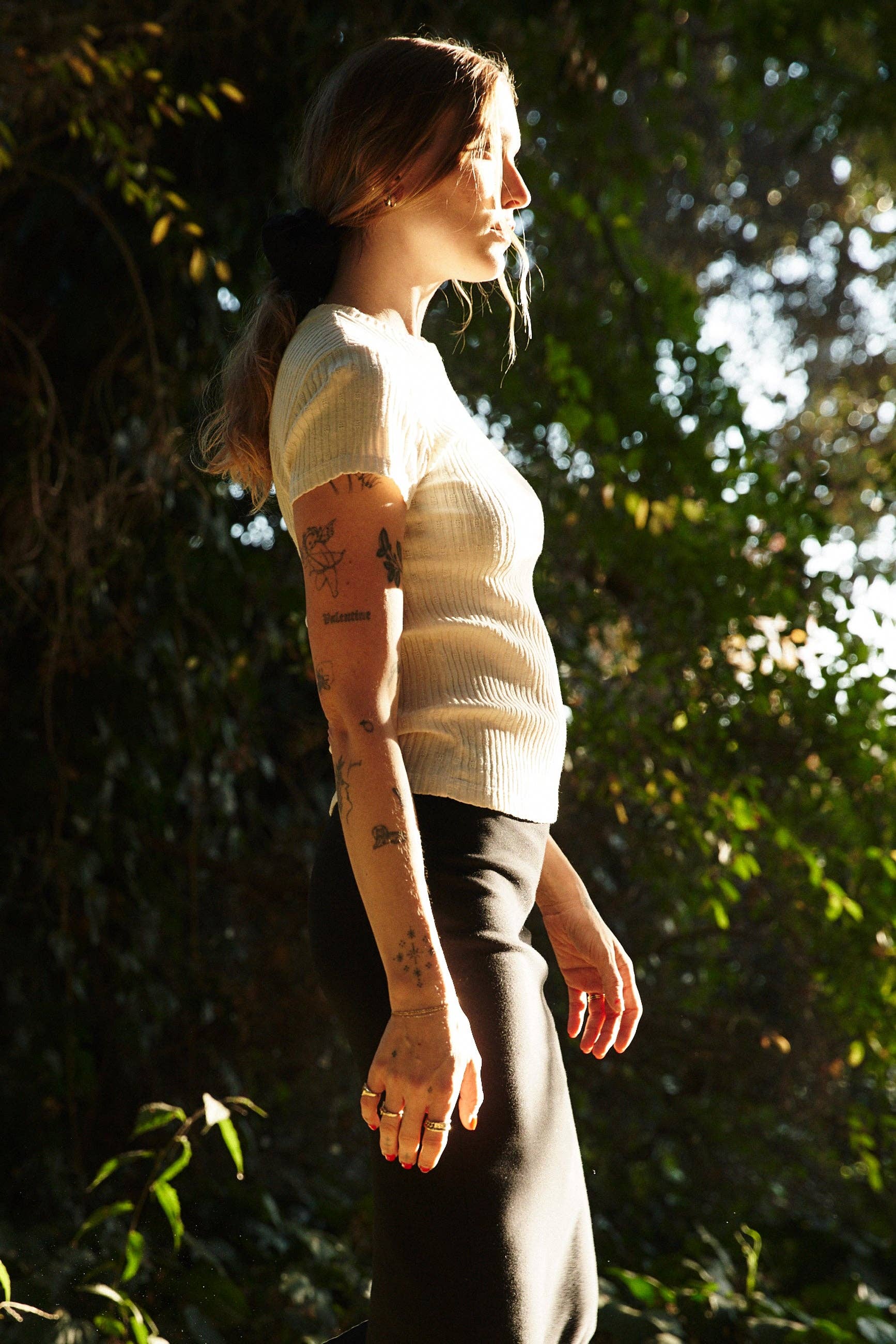 LA Relaxed | Pointelle Tee in Natural