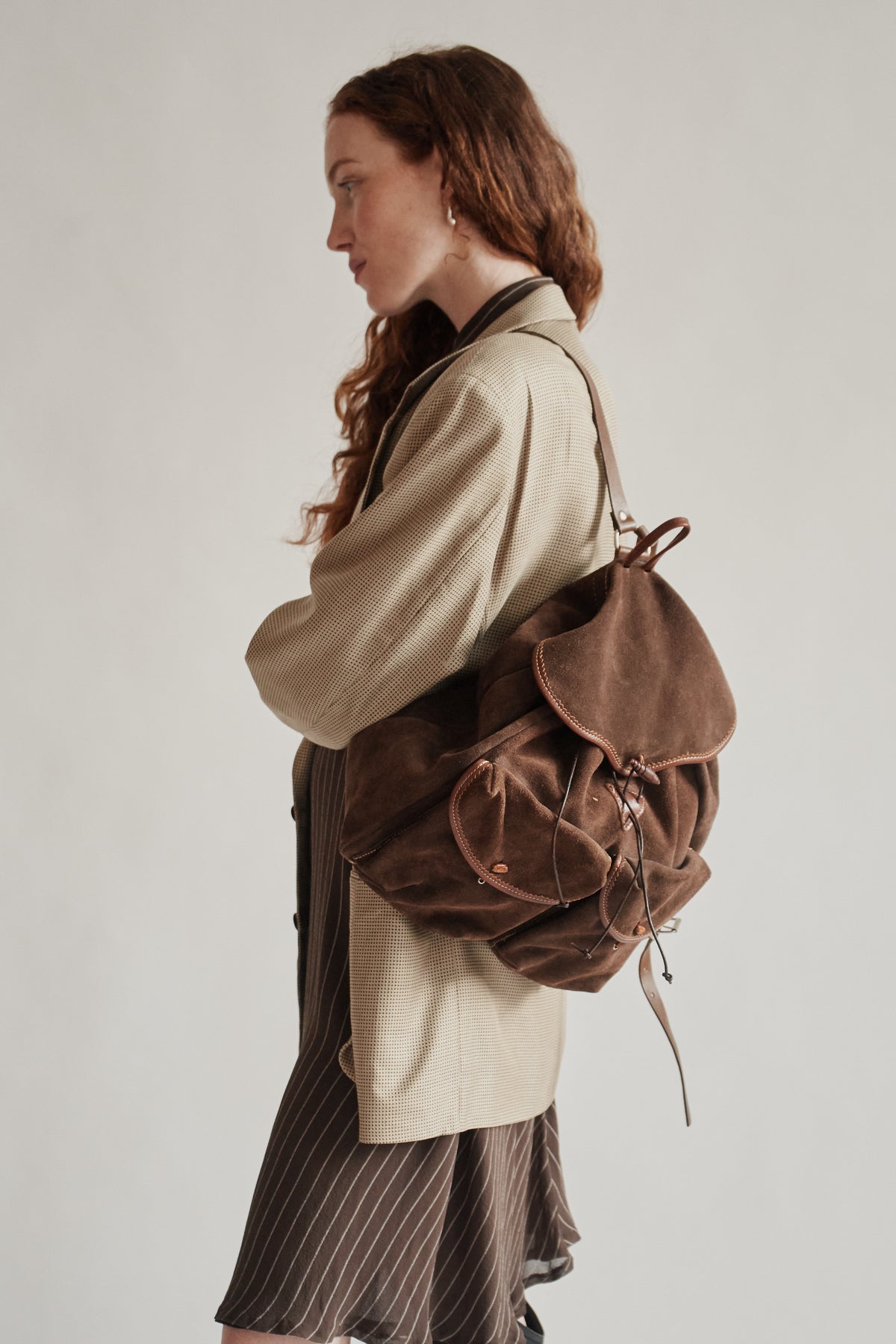 Espresso Suede Utility Backpack