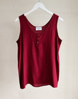 Berry Silk Button Tank - Hey Jude