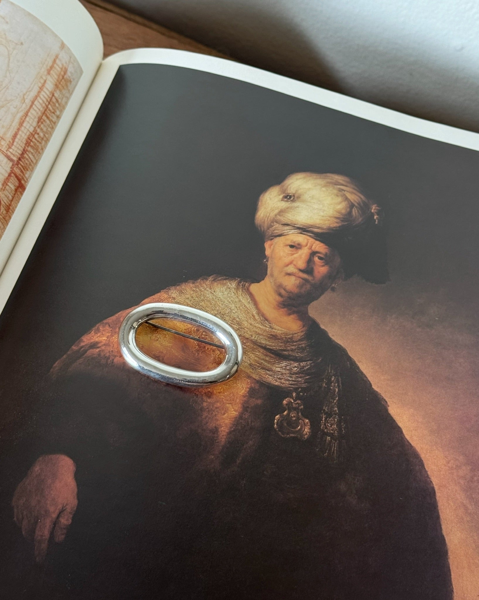 Vintage Silver Oval Brooch - Hey Jude