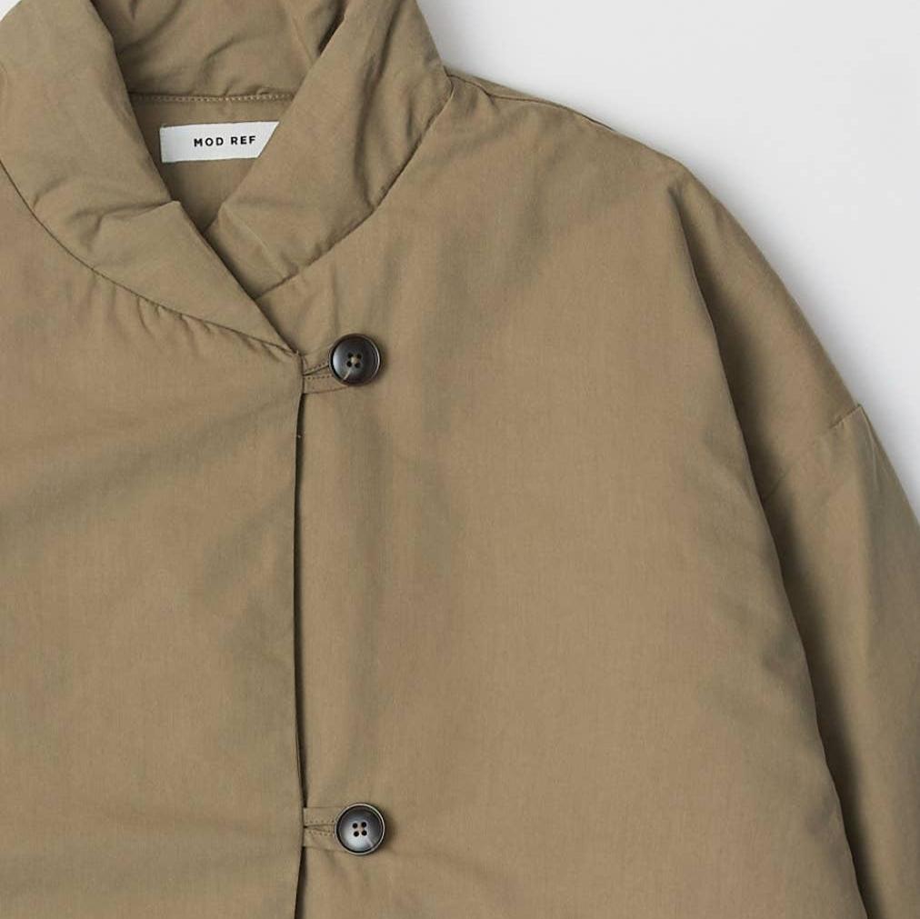 MOD REF | Oversized Asymmetrical Puff Jacket in Khaki