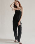 Black Jacquard Silk Tank