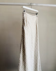 Plaid Linen Bias Cut Maxi Skirt