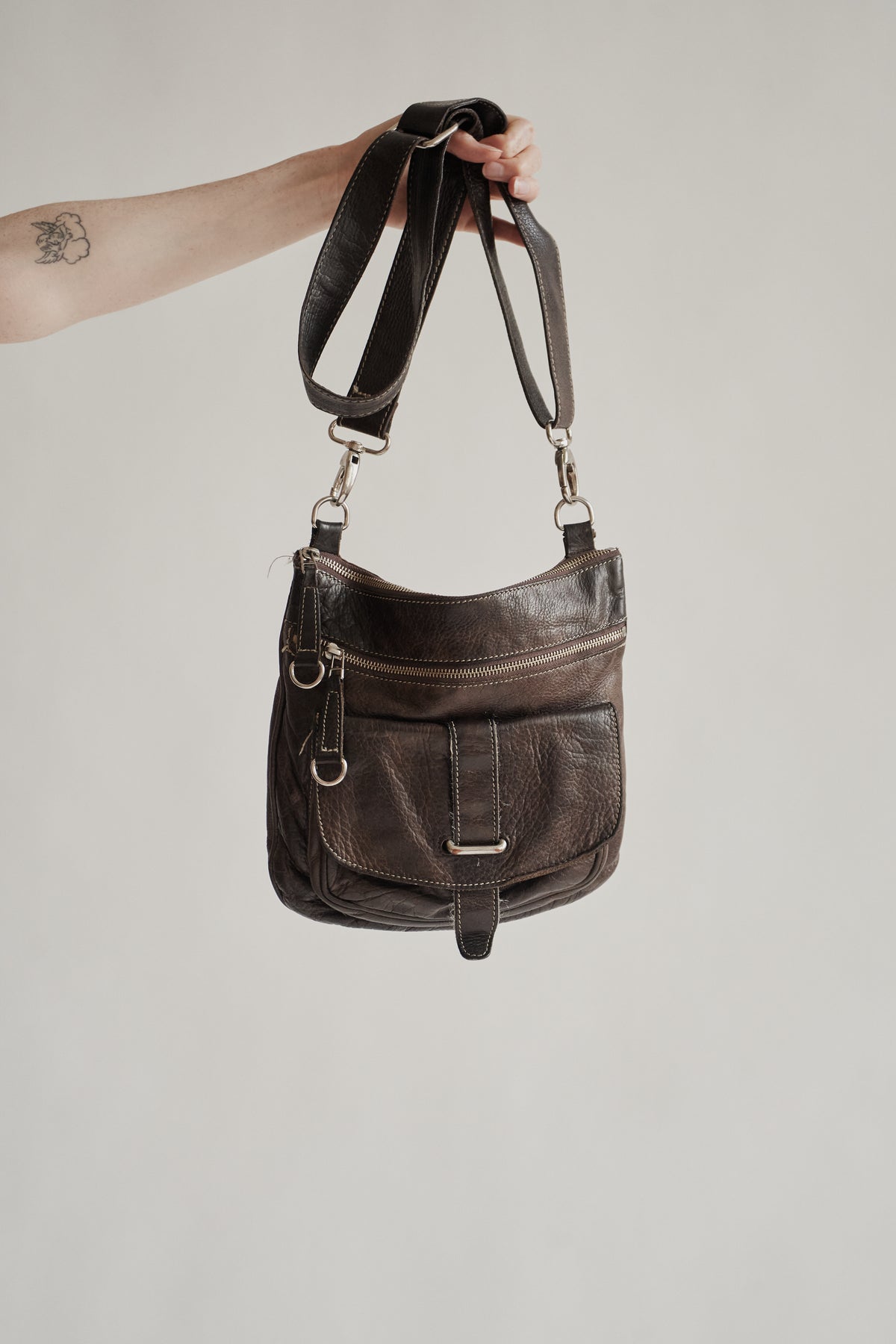 Espresso Leather Messanger Bag